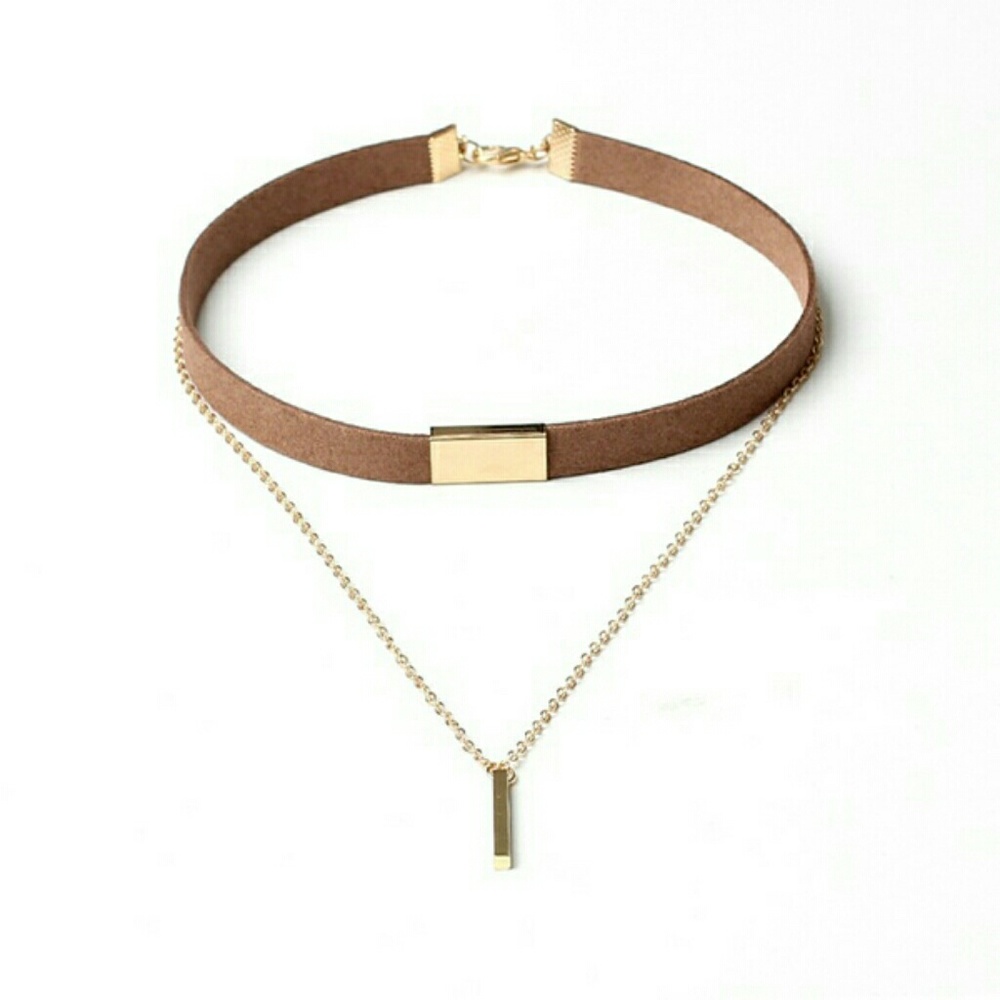 Velvet & Gold Choker